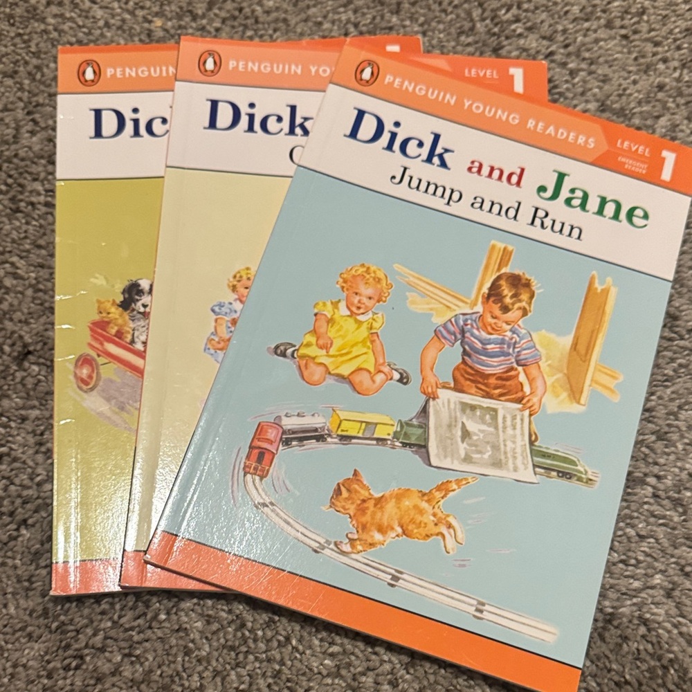 Dick and Jane Book Set - Blue, Yellow, Green
